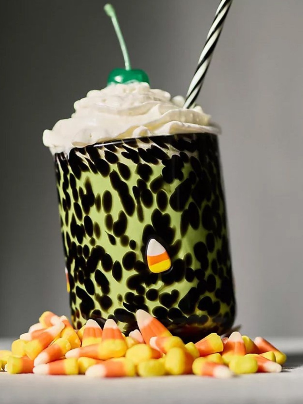 Anthropologie Candy Corn Icon Juice Glass NWT